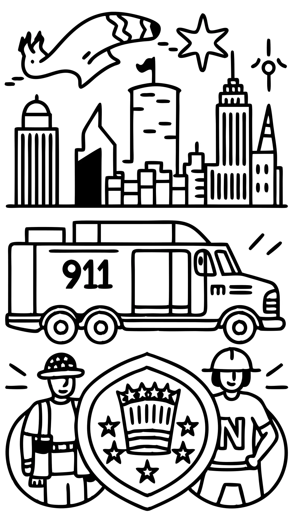 911 coloring page